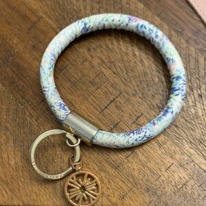 Lilly Pulitzer Blue and Pink Patterned Key Holder Bracelet